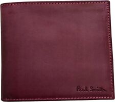 Paul Smith Wallet Hand Burnished Leather | Plum with Brown Interior | UnBoxed