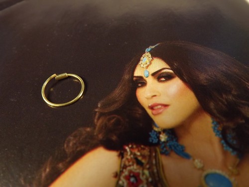 Snap closure nose ring - nose, 22ct