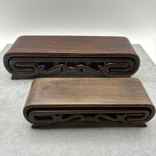 Asian wooden display stand set - display,