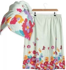 Avon Blurred Floral Towel Wrap