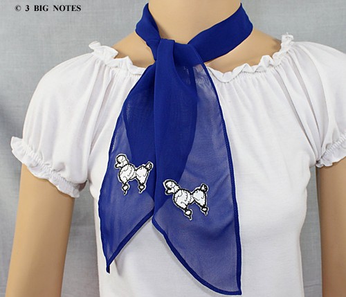 Blue chiffon scarf - blue,