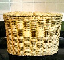 Vintage Wicker Toilet Roll Holder