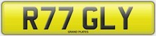 Number plate r77 gly - number,