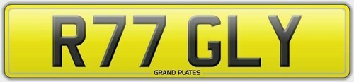 Number plate r77 gly - r77,