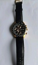 ROTARY MENS WATCH QUARTZ MOVEMENT 18 CARAT GOLD PLATED *small Scratch On Screen*