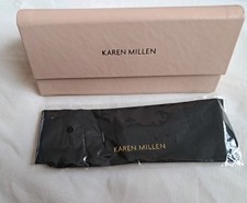 Karen Millen Designer Trifold Glasses & Sunglasses Case Nude / Pale Pink+ cloth 
