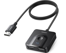 UGREEN HDMI Switch 4K@60Hz with 1M HDMI Cable, HDMI Splitter 1 in 2 Out or 2 in 