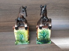 Two Vintage Horse Bookends 