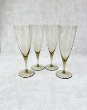 4 Vintage Smoked Glass