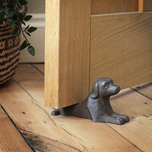 Dog metal doorstopper heavy - metal,