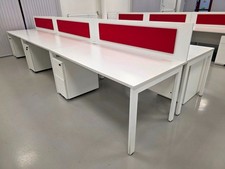 Freestanding White Office Desk