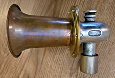 Working Vintage Cowey Motor Horn – Brass & Nickel – Embossed Logo – 1920s/30s