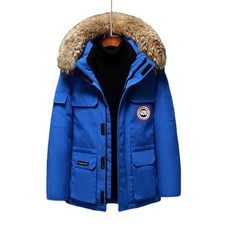 Men's Mid-Length Down Jacket Winter Thermal Cold-Proof Outdoor Work Coat