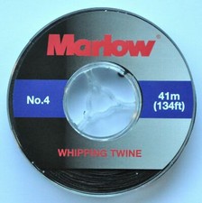Marlow No 4 Waxed Whipping Twine - Black- 41m -134Ft  FREE DELIVERY