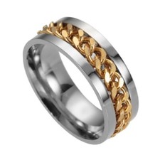 8mm Spinning Chain Ring Unisex