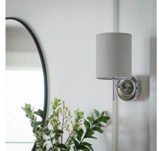 Argos Home Candelabra Steel Wall Light Chrome & Grey Non Adjustable LED Light