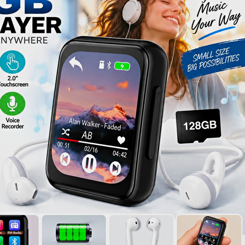 128gb mp3 player bluetooth - 128gb,