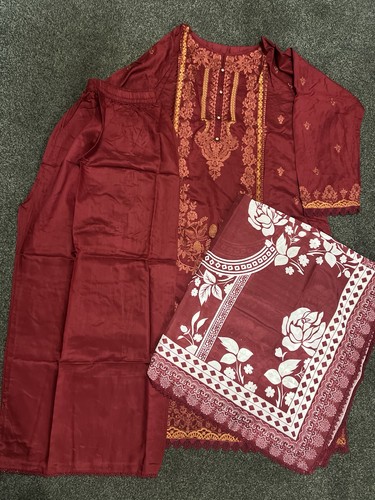 3pcs viscos fabric embroidered