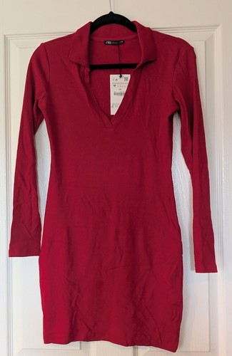 Zara nwt cherry red collared - red,