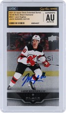 Autographed Jack Hughes Devils Hockey Slabbed Card Item#14362347 COA
