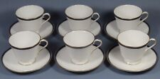 Spode, Lausanne, 6 x Teacups & Saucers, Gold Trim, Tea Cup