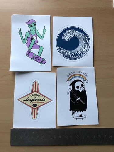 Vinyl stickers surfing - stickers, x4