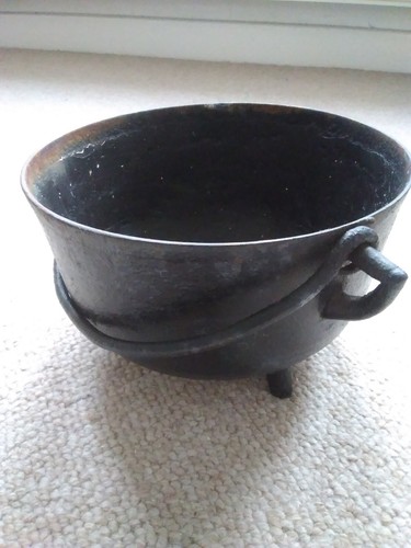 Vintage iron cauldron - vintage,