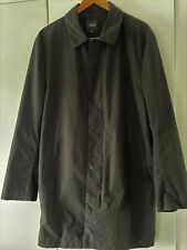 New Thomas Nash Trench Rain Coat Satin Cotton Black Men XL 44UK