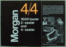 MORGAN 4/4 1600 TOURER 2 SEATER & 4 SEATER Sports Cars Sales Brochure 1970's