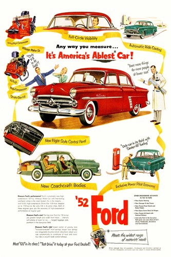 Vintage 1952 ford car - vintage,