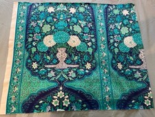 Jonelle Fabric 1970 ‘Magic Carpet’ Turquoise, Teal & Pantry White Floral 60wx50L