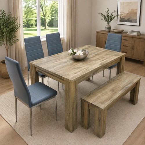 Dining table set rustic - table,