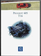 Peugeot 405 T16 1993 Belgian Market Foldout Sales Brochure In French