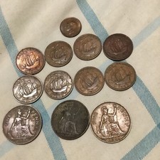 1942-9 Farthing, Half Pennies