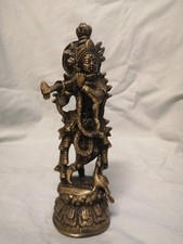 Krishna brass hindu statue