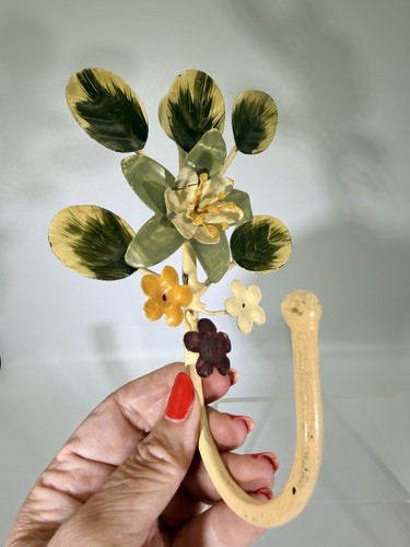 Vintage floral metal - metal, toile