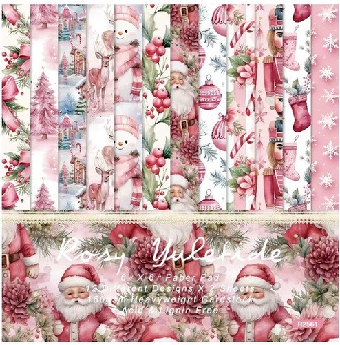 Sheets 6x6 pink christmas - 6x6",