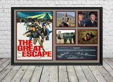 Steve Mcqueen Signed Photo Poster Print The Great Escape Movie Memorabilia