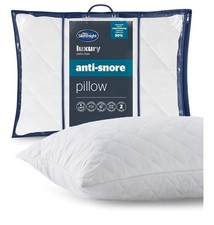 Silentnight Pillow Anti Snore Luxury Quilted Medium Support Bed Snoring