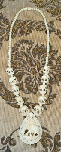 Vintage 70s carved - vintage, bone