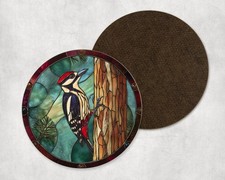 Woodpecker Bird Stained Glass