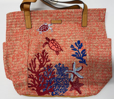 VERA BRADLEY  STRAW BEACH TOTE