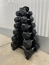 Hex Dumbbells 5kg-30kg Set Pair with Dumbbell Rack Full Home Gym Storage Stand