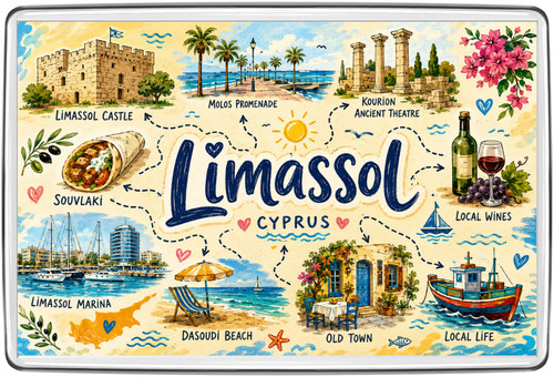 Limassol cyprus fridge magnet - cyprus,