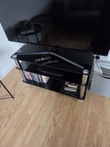 Stand black and chrome - tv,
