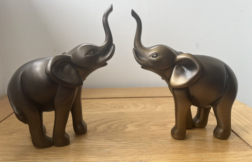 Pair gold resin - resin, ornamental
