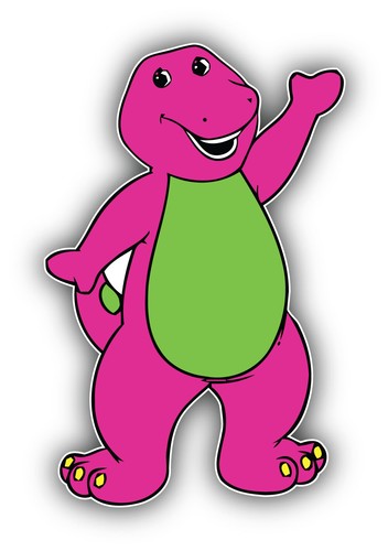 Barney cartoon happy sticker - cartoon,