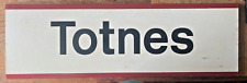 Genuine Original British Rail Totnes Platform Name Board. 1980s 101cm x 33cm
