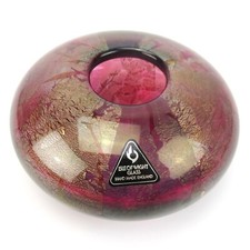 Isle Of Wight Glass Vase Series Azurene Pink Michael Harris Design England Vintage