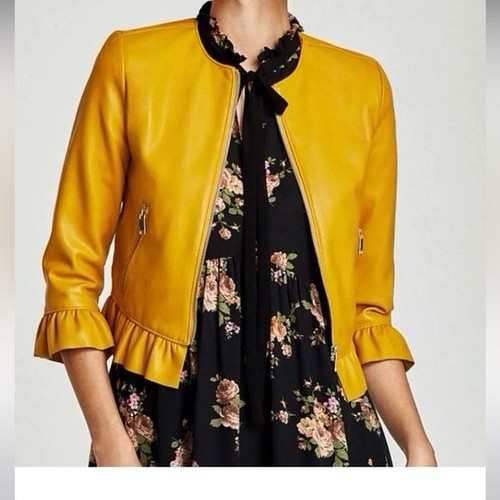 Zara women faux leather - faux,